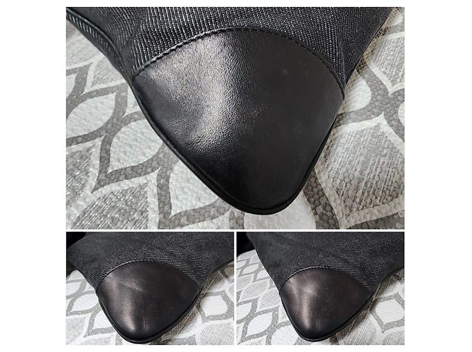 Gucci Jackie Borsa Hobo in Denim Nero - vista 10