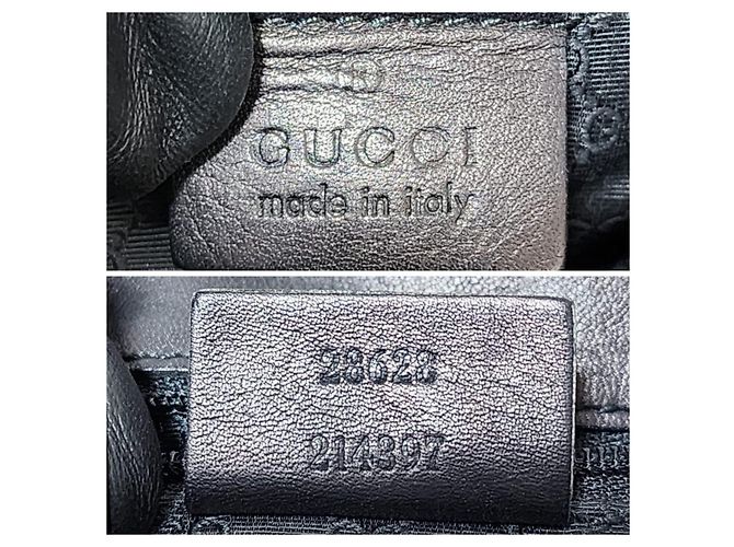 Gucci Jackie Borsa Hobo in Denim Nero - vista 2