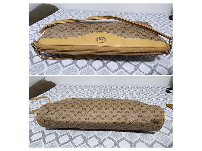 Borsa a tracolla Gucci Interlocking G Marrone Beige - vista 5