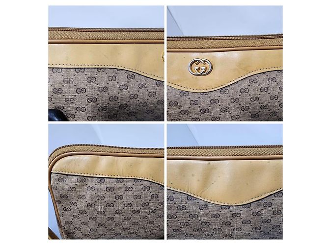 Borsa a tracolla Gucci Interlocking G Marrone Beige - vista 7