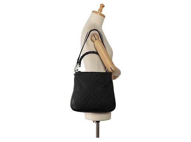 Bolsa Gucci GG Canvas Bamboo Preta Preto - view 12
