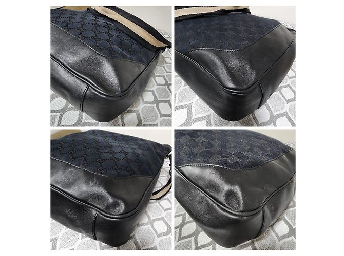 Bolsa Gucci GG Canvas Bamboo Preta Preto - view 8
