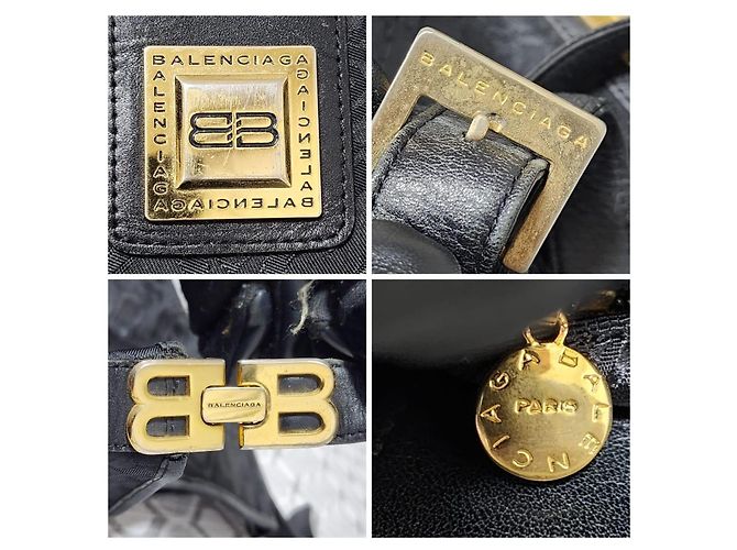 Borsa a tracolla Balenciaga Monogram Nera Nero - vista 9