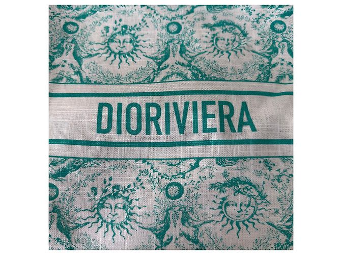 Borsa tote Dioriviera Christian Dior Bianco Verde - vista 4