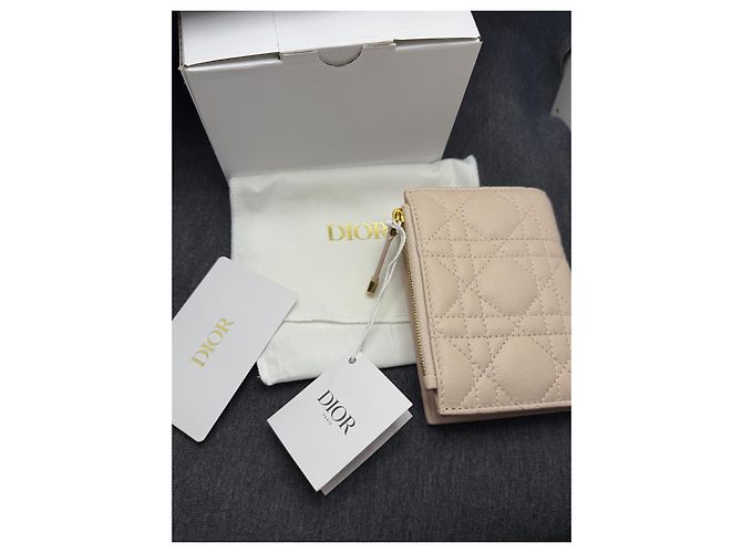Dior Caro lambskin wallet pink - view 12