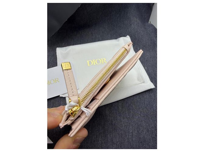 Dior Caro lambskin wallet pink - view 2