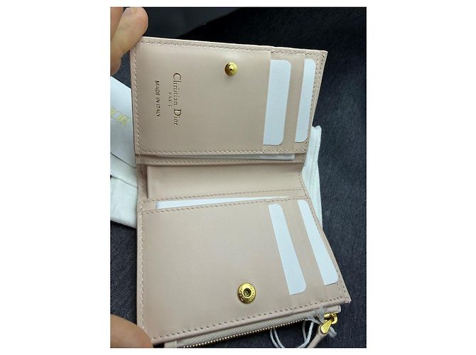 Dior Caro lambskin wallet pink - view 5