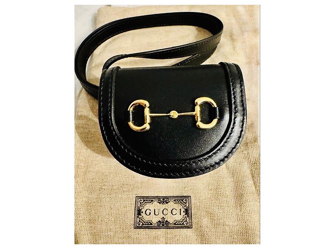 Gucci Mini Borsa Horsebit in Pelle Nera Nero - vista 10