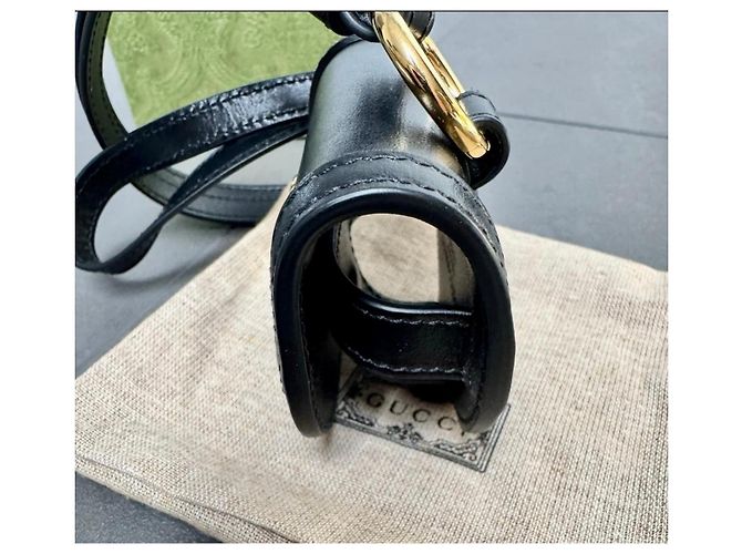 Gucci Mini Borsa Horsebit in Pelle Nera Nero - vista 7