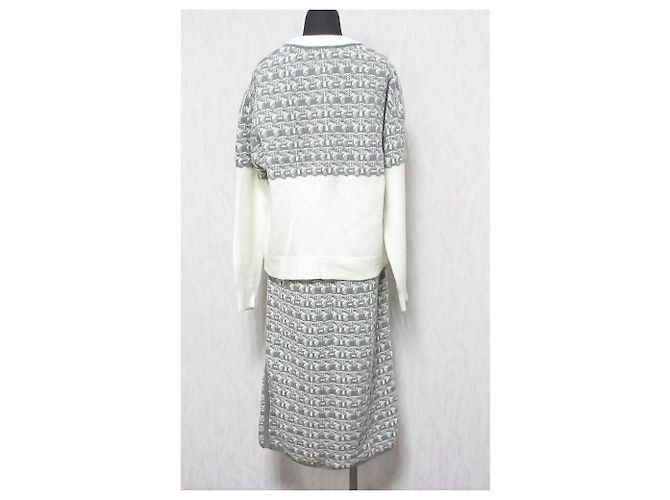 Autre Marque Set Up Jacquard Knit 2way INDIVI Bianco sporco - vista 3