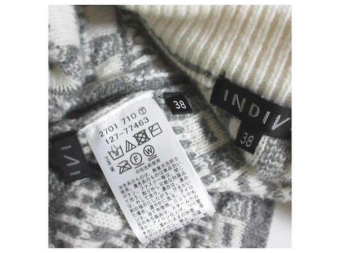 Autre Marque Set Up Jacquard Knit 2way INDIVI Bianco sporco - vista 5