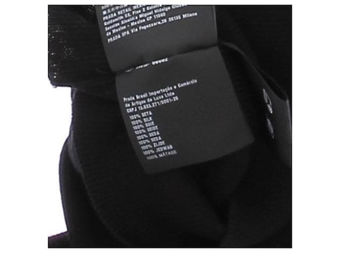 Top in seta nero Prada - vista 7