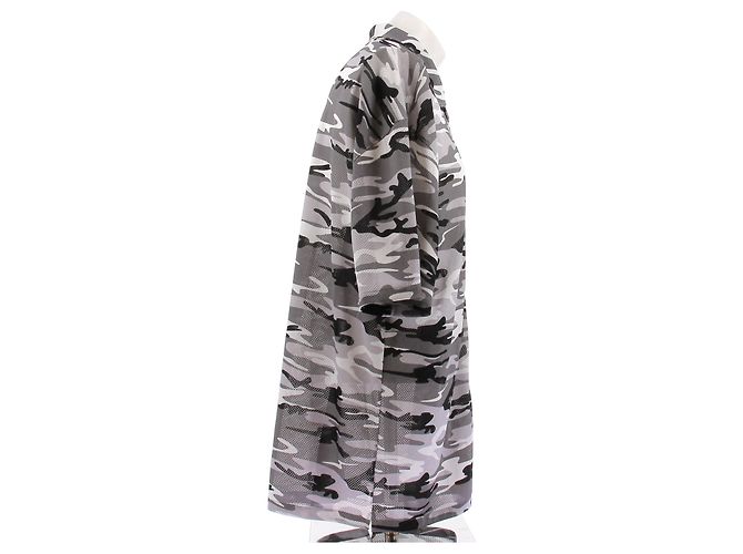 Camisa Balenciaga de Camuflaje de Algodón Gris - vista 3