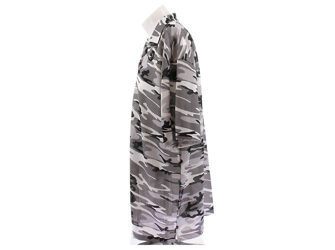 Camisa Balenciaga de Camuflaje de Algodón Gris - vista 4
