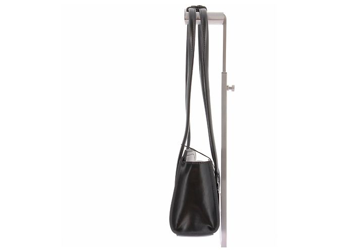 Autre Marque FREJA Black Leather Double Handle Bag - view 3