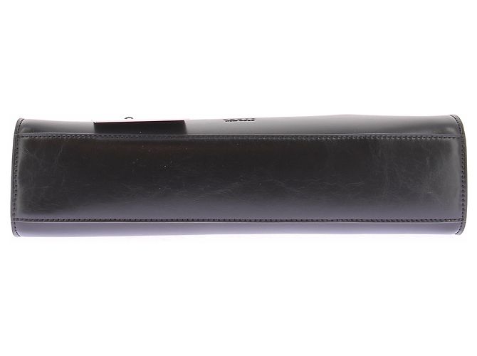 Autre Marque FREJA Black Leather Double Handle Bag - view 7