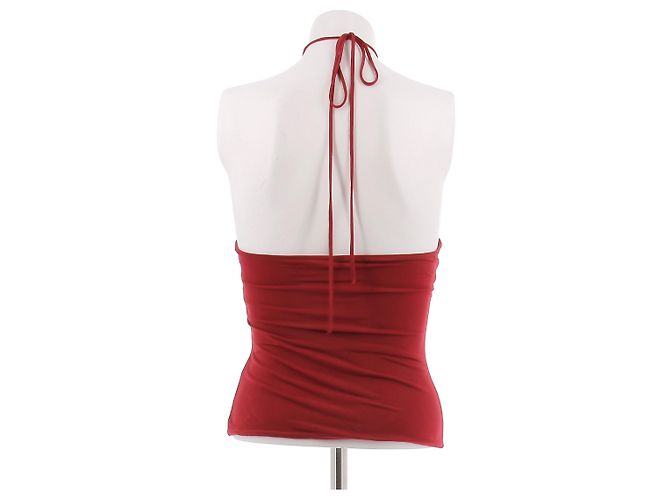 Top Magda Butrym Rouge à Motifs Floraux en Coton - vue 2