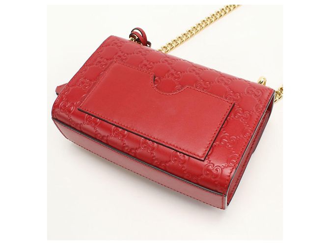 Borsa a tracolla in pelle rossa Gucci Rosso - vista 2