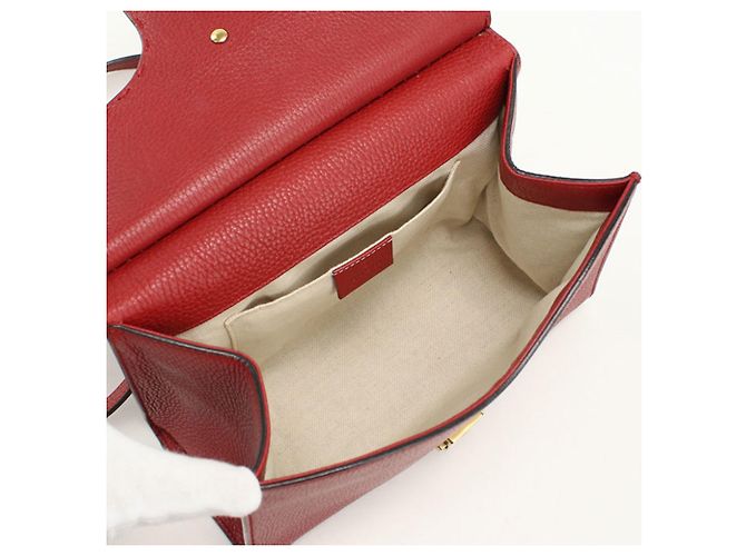 Borsa Gucci GG Marmont Rosso - vista 3