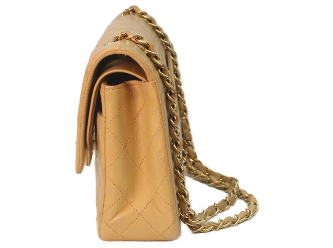 Chanel A01112 Lambskin Matelassé 25 Bolso de Hombro Beige - vista 2