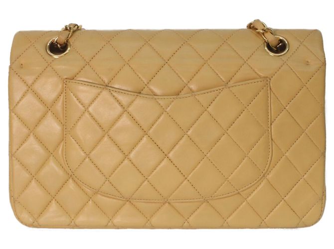 Chanel A01112 Lambskin Matelassé 25 Bolso de Hombro Beige - vista 3