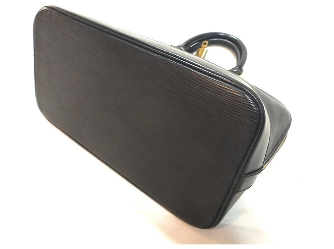 Sac à main Louis Vuitton Alma en cuir noir - AR0977 - vue 11