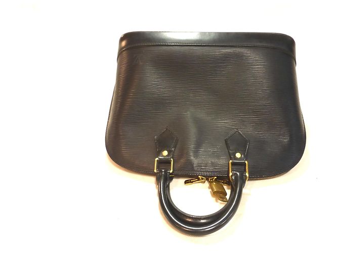 Sac à main Louis Vuitton Alma en cuir noir - AR0977 - vue 15