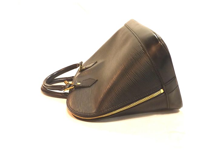 Sac à main Louis Vuitton Alma en cuir noir - AR0977 - vue 16