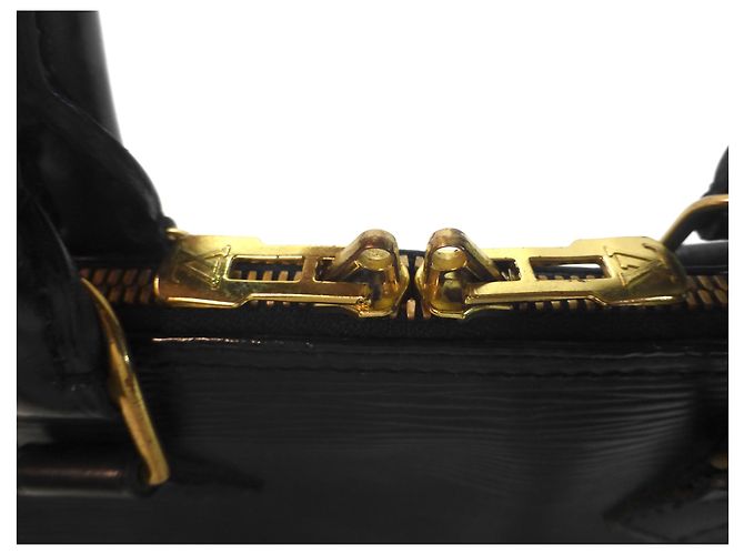 Sac à main Louis Vuitton Alma en cuir noir - AR0977 - vue 18