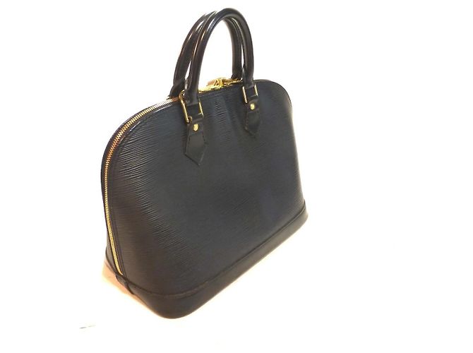 Sac à main Louis Vuitton Alma en cuir noir - AR0977 - vue 4