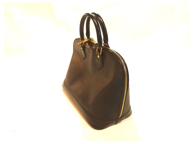 Sac à main Louis Vuitton Alma en cuir noir - AR0977 - vue 5