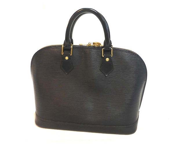 Sac à main Louis Vuitton Alma en cuir noir - AR0977 - vue 6