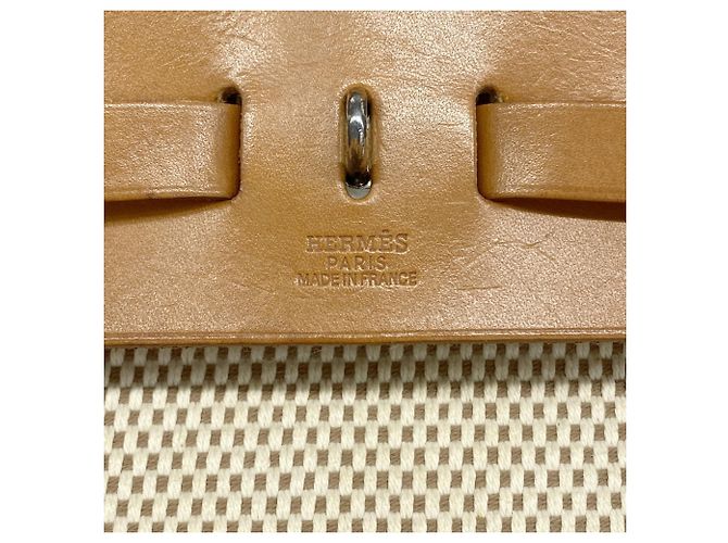 Hermès Zaino Hermes Herbag Ad PM Toile GM in Natural - vista 5