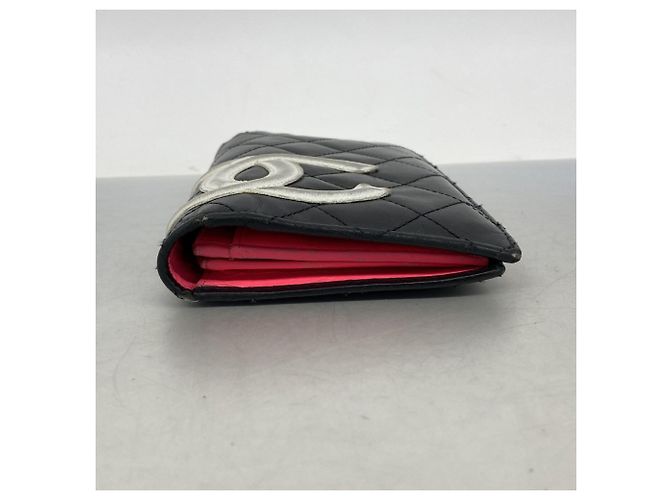 Cartera larga de cordero Cambon Chanel Negro Blanco - vista 2