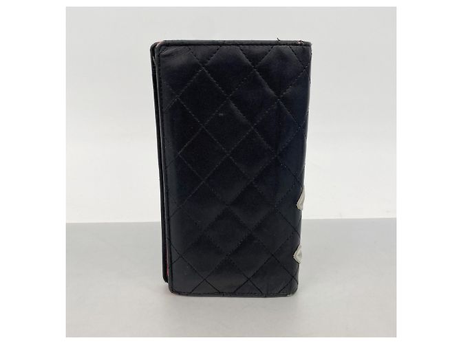 Cartera larga de cordero Cambon Chanel Negro Blanco - vista 9