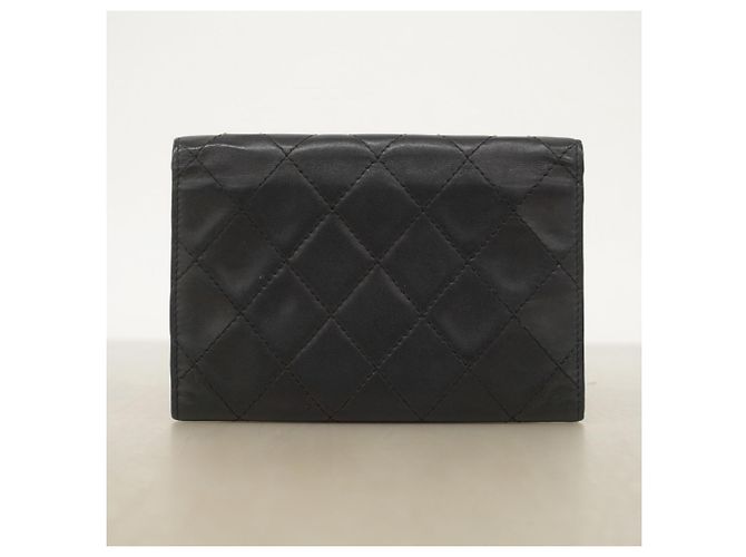 Portafoglio Chanel Cambon in agnello nero - vista 10