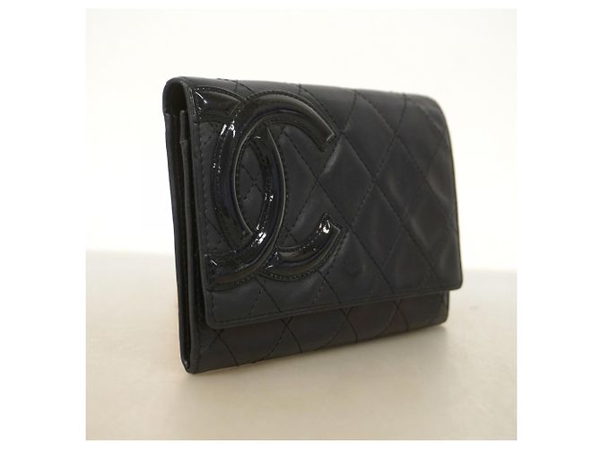Portafoglio Chanel Cambon in agnello nero - vista 2