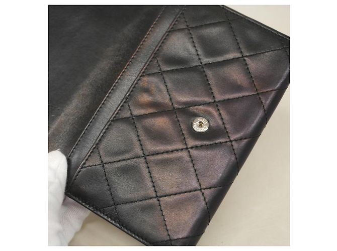 Portafoglio Chanel Cambon in agnello nero - vista 9