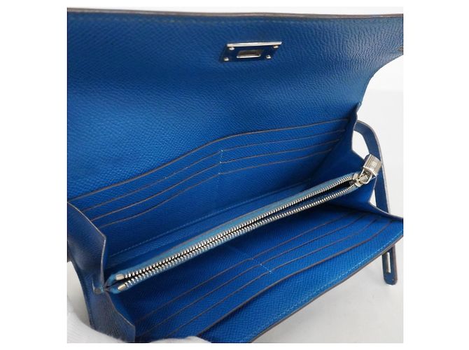 Hermès Kelly Long Wallet aus blauem Epsom-Leder - Ansicht 3