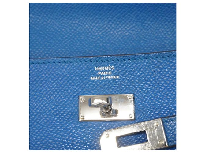 Hermès Kelly Long Wallet aus blauem Epsom-Leder - Ansicht 4