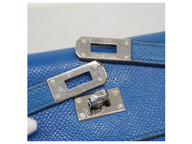 Hermès Kelly Long Wallet aus blauem Epsom-Leder - Ansicht 5
