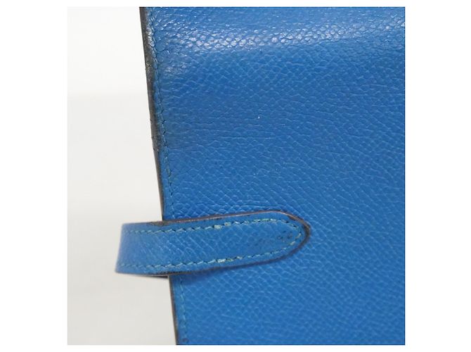 Hermès Kelly Long Wallet aus blauem Epsom-Leder - Ansicht 7