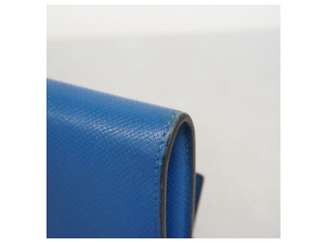 Hermès Kelly Long Wallet aus blauem Epsom-Leder - Ansicht 9