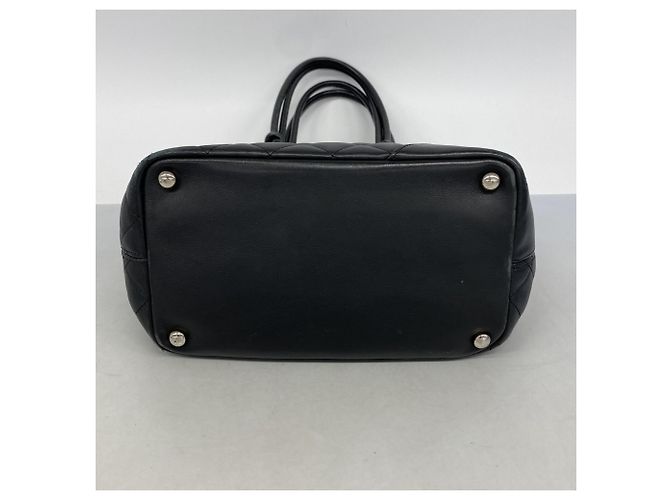 Chanel Cambon Tote Bag aus schwarzem Lammleder - Ansicht 3