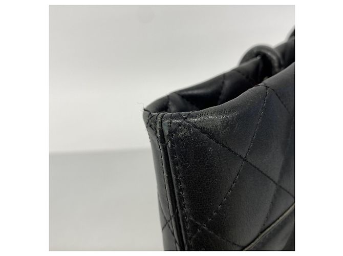 Chanel Cambon Tote Bag aus schwarzem Lammleder - Ansicht 7