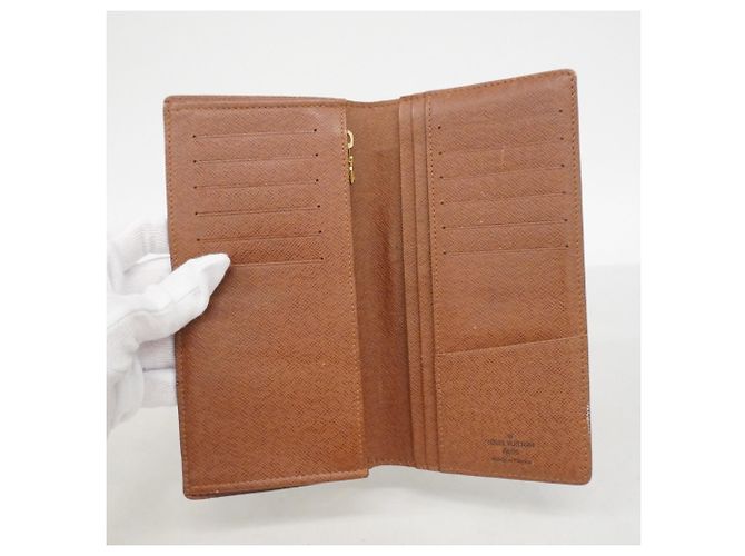 Portafoglio lungo Louis Vuitton Monogram Brazza Marrone - vista 3