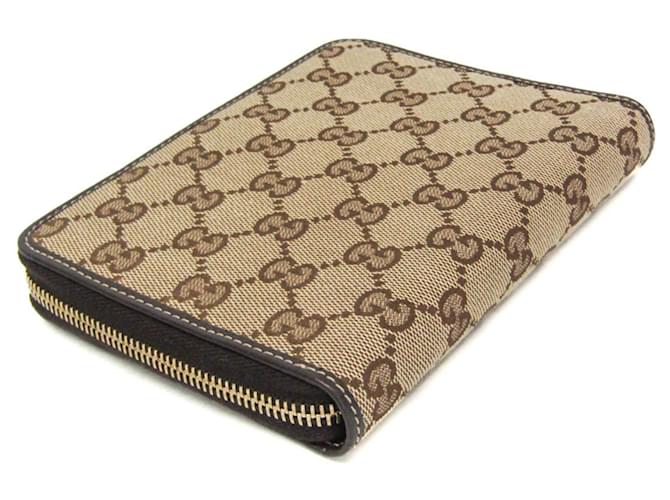 Protège-agenda de taille compacte Gucci Marron Beige - vue 2