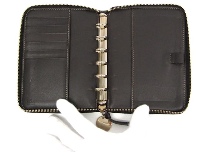 Protège-agenda de taille compacte Gucci Marron Beige - vue 3
