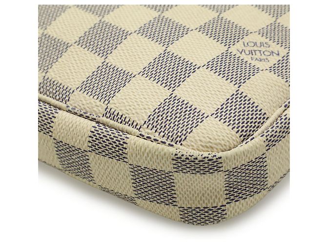 Borsa Louis Vuitton Damier Azur Pochette Accessoires Crudo - vista 4