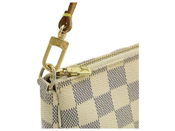 Borsa Louis Vuitton Damier Azur Pochette Accessoires Crudo - vista 5